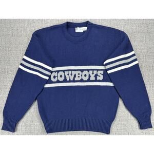 Vintage Dallas Cowboys Sweater Mens Small Blue NFL Football Cliff Engle 90s USA